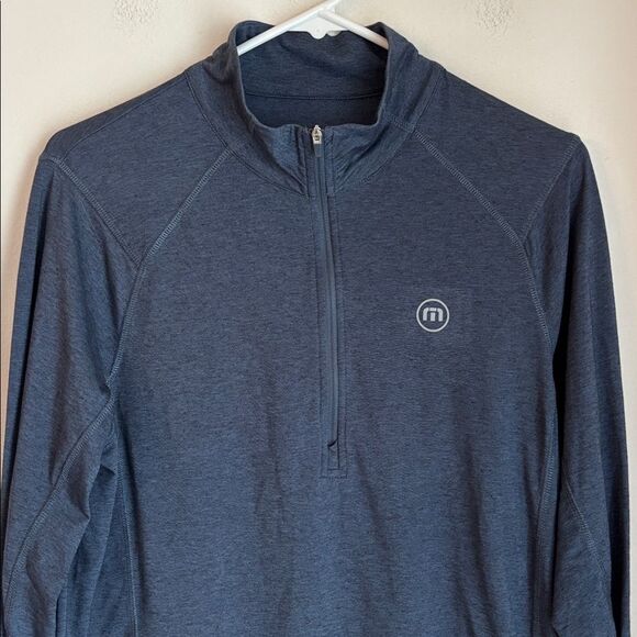 Travis Mathew Dark Blue Pullover men golf quarter zip lightweight performance S - Picture 2 of 7